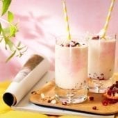 Gezonde smoothie van Chiquita banaan en granaatappel